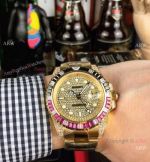 New Rolex GMT-Master II Diamond Dial Yellow Gold Watch - Any Watch Replica